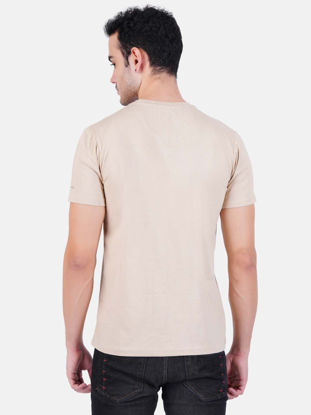 Pure Cotton T-Shirt for Men and Women - Beige-8