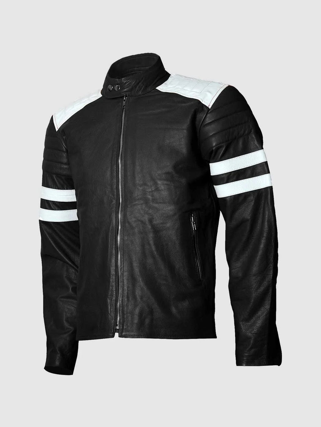 Black and White Leather Jacket